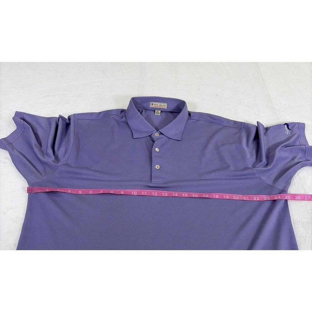 Peter Millar Summer Comfort Golf Polo Shirt Mens XL Light Purple Bnfts Charity - Picture 5 of 8